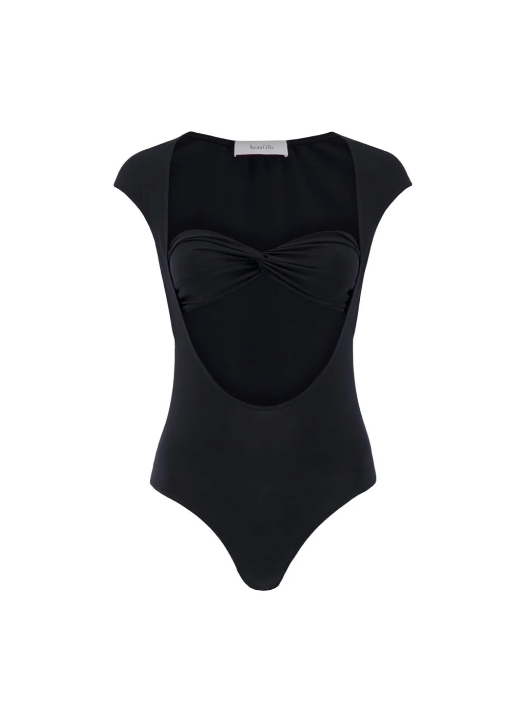 Beaufille Womens Small Baes Black Bodysuit Nwt Cutout Modern — image 2 of 3